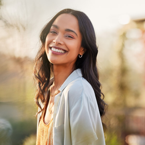 beautiful woman smiling